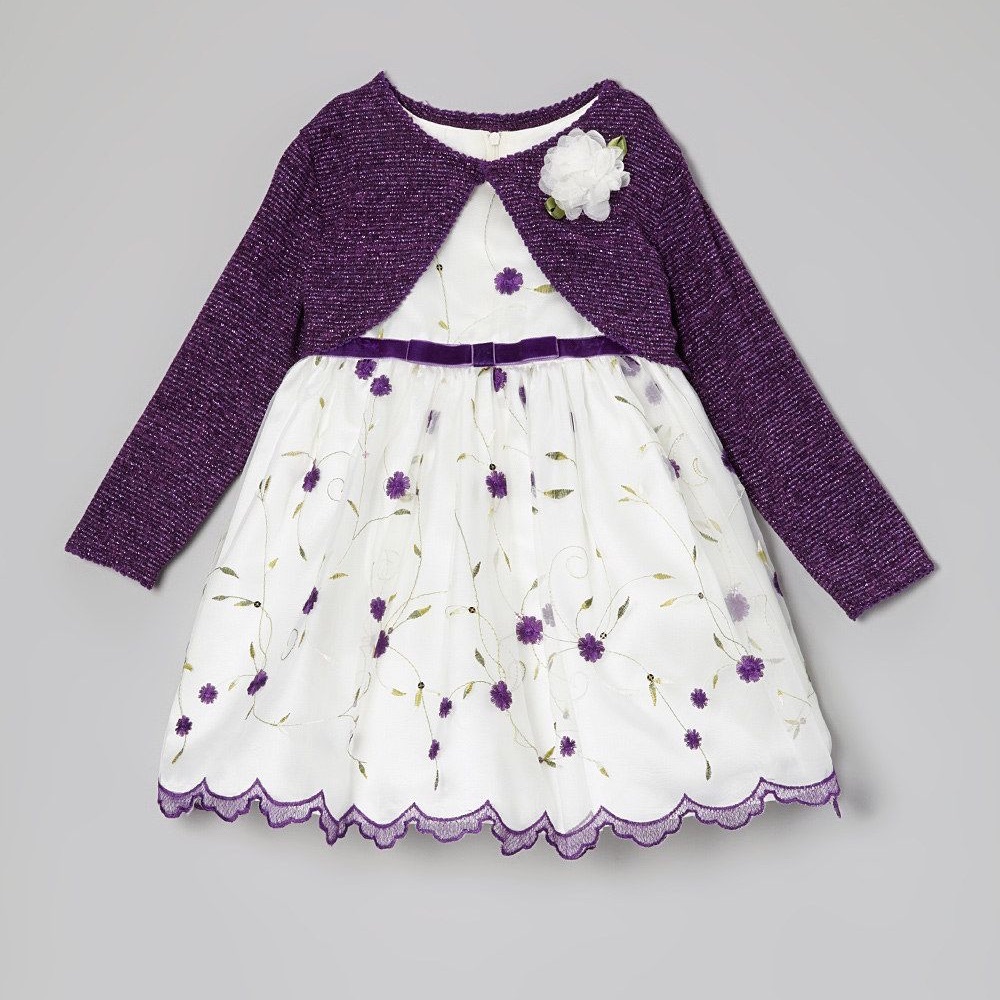 Sweetheart Rose purple and white Dress 10/12